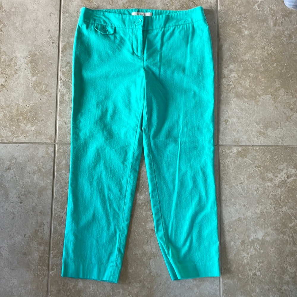 LOFT Lightweight Turquoise Ankle Pants